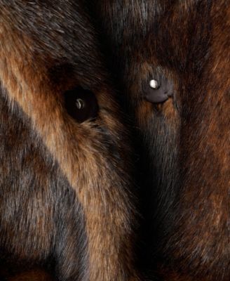 Women's Shirt Collar Fur-Effect Coat