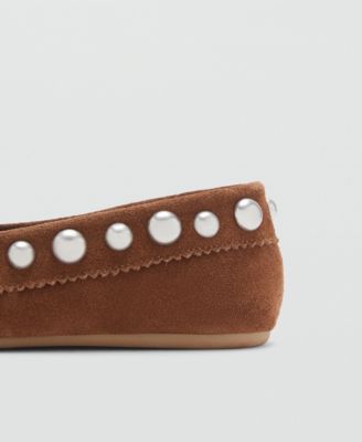 Women's Studded Suede Moccasins