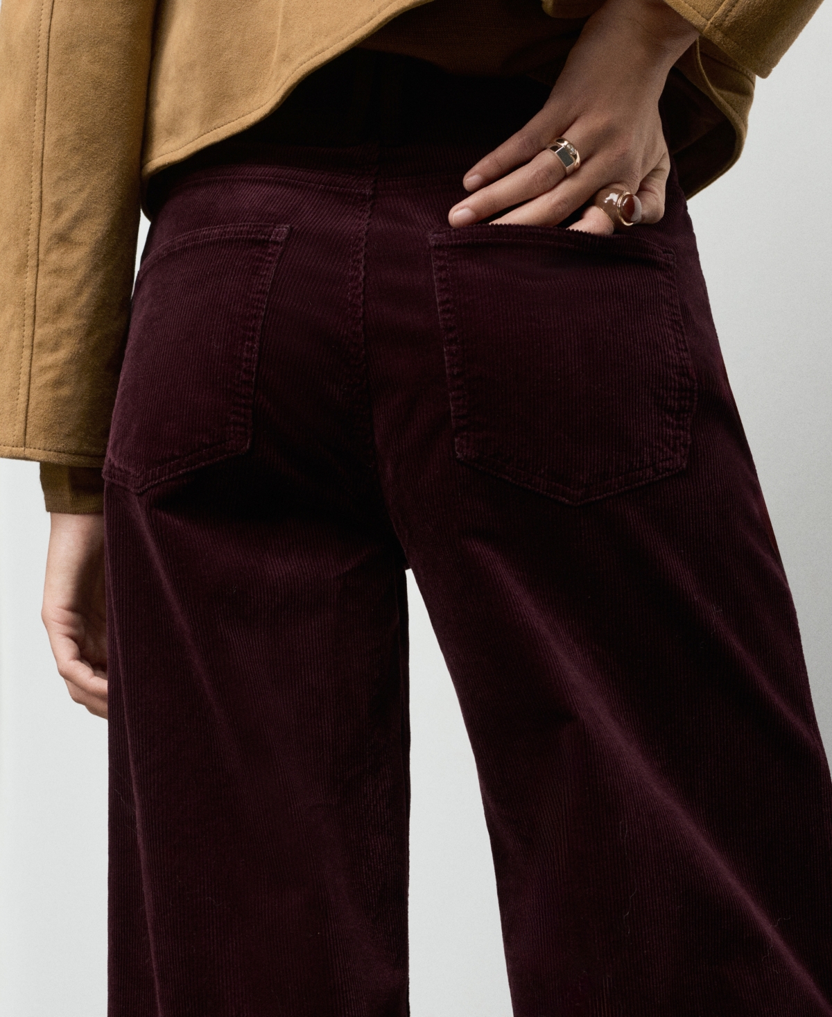 Mango Women's Wide-Leg Corduroy Jeans