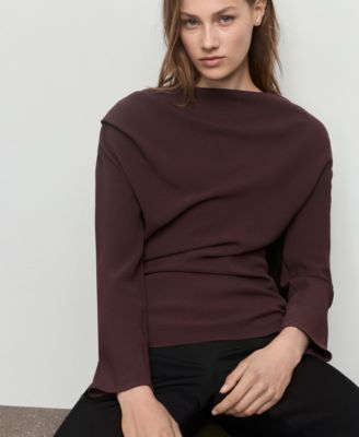 Women's Asymmetrical Neckline Blouse