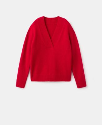 Women's Chunky-Knit V-Neck Sweater