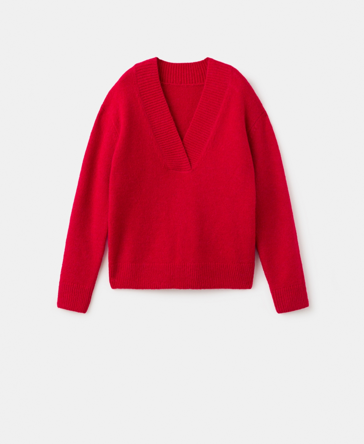 Mango Women's Chunky-Knit V-Neck Sweater