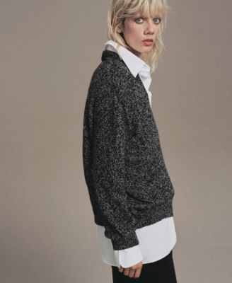 Women's Speckled V-Neck Sweater