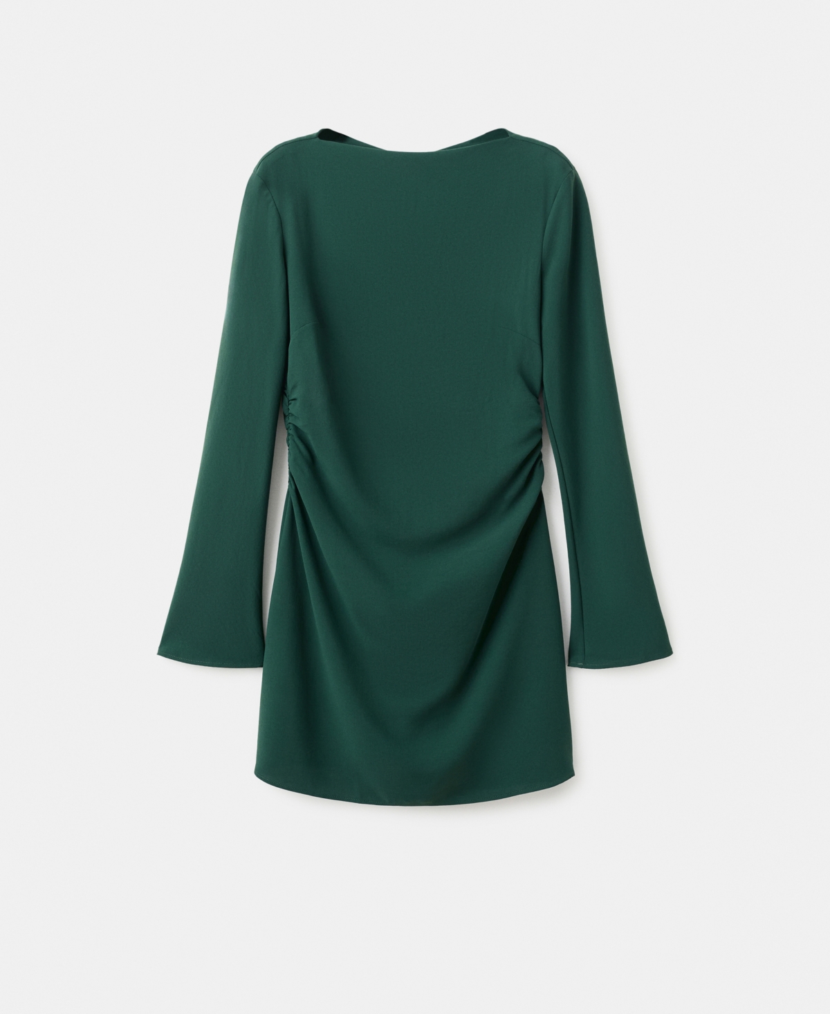 Mango Women's Boat-Neck Ruched Dress