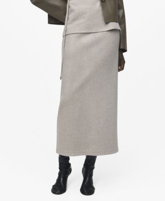 MANGO - Women's Elastic Waist Long Skirt