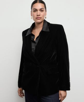 Women's Double-Breasted Velvet Jacket