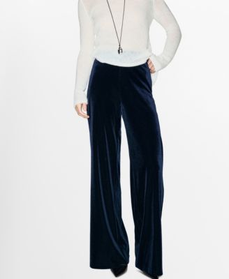 Women's Velvet Wide-Leg Pants