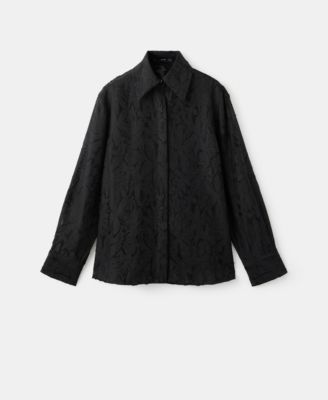 MANGO - Women's Textured Oversize Shirt