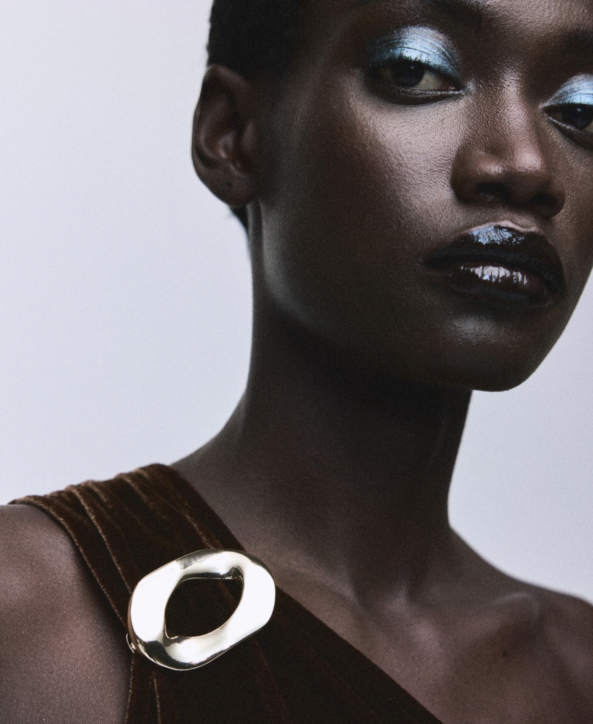 Mango Women's Metallic Detail Velvet Jumpsuit