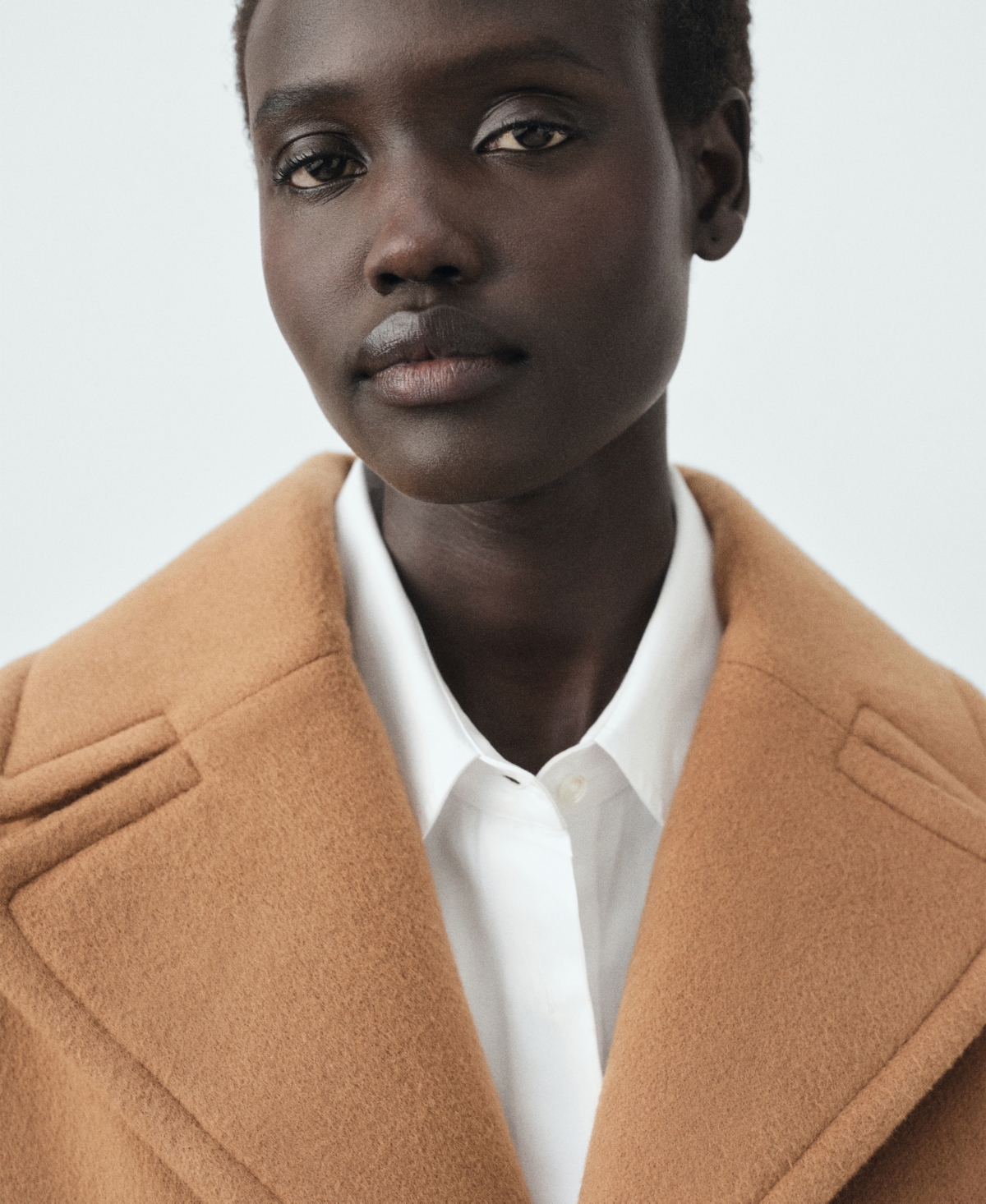 Mango Women's Lapel Manteco Wool Coat