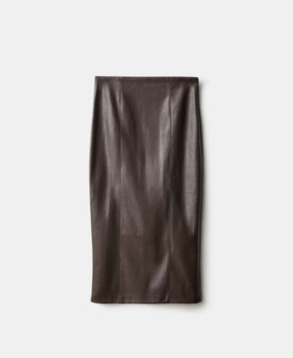 Women's Faux-Leather Pencil Skirt