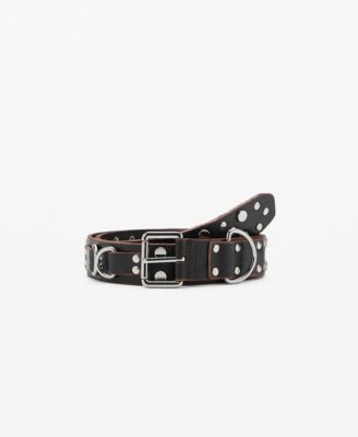 MANGO - Women's Stud Leather Belt