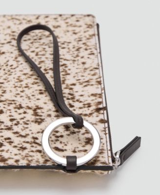 Women's Leather And Fur Clutch