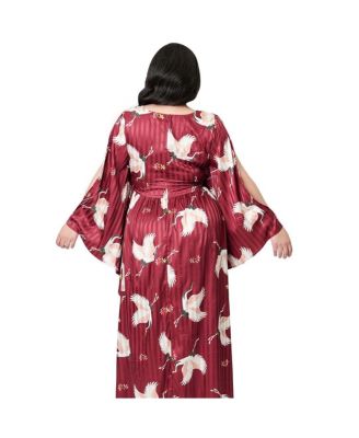 Plus Size 1960s Flutter Sleeve Caftan