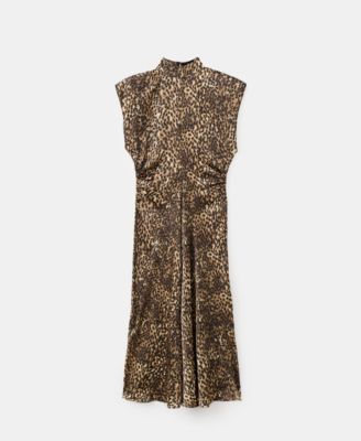 Women's Leopard-Print Satin Dress