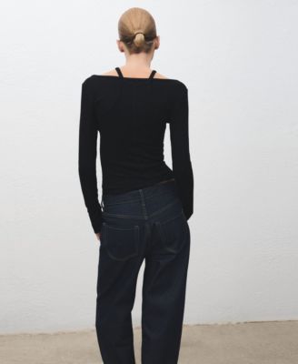 Women's Ribbed Combined T-Shirt