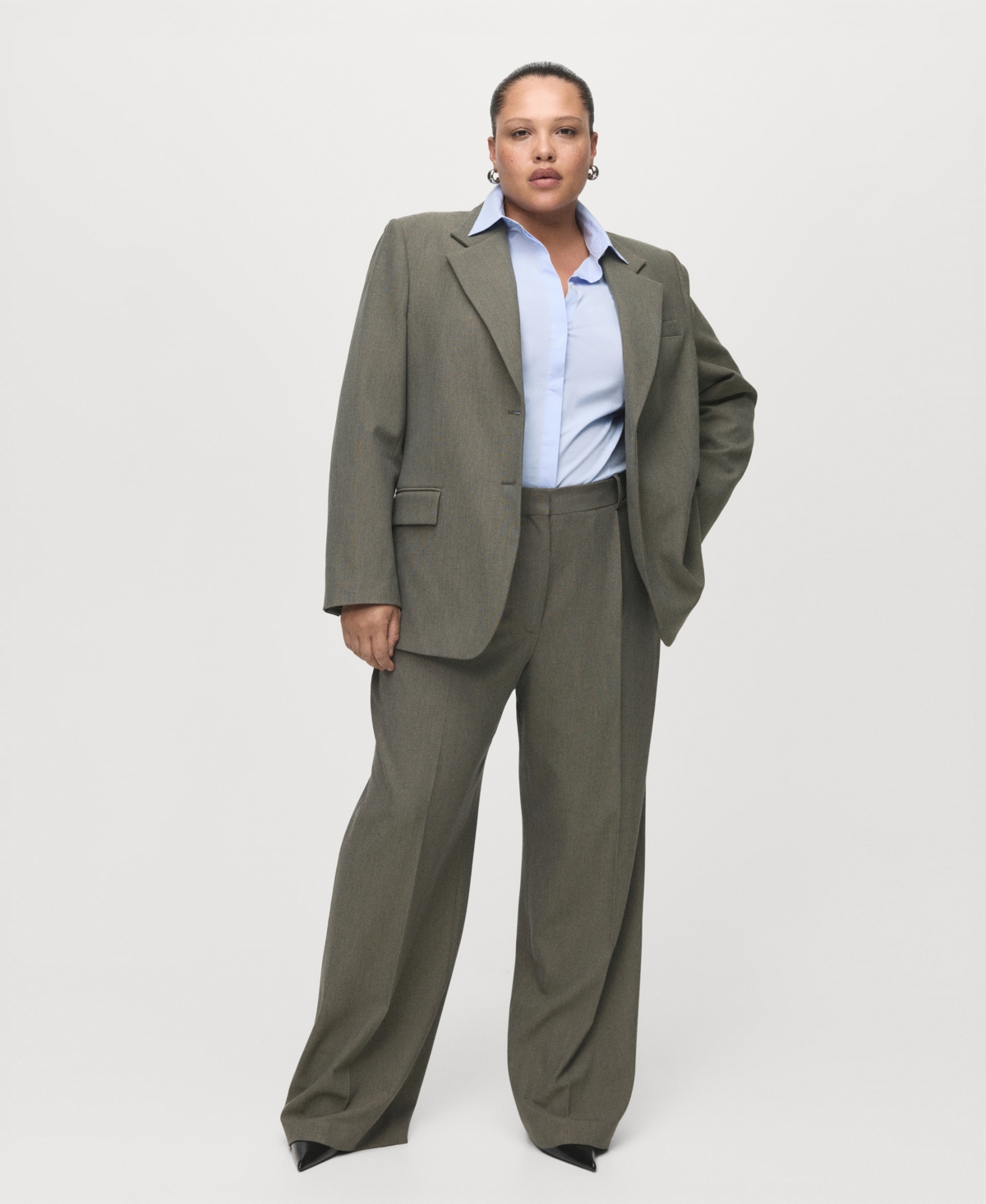 Mango Women's Pleated Straight-Leg Suit Pants