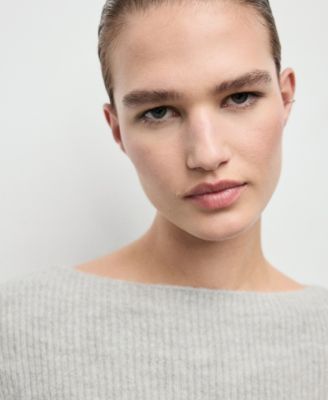 Women's Knitted Ribbed Sweater