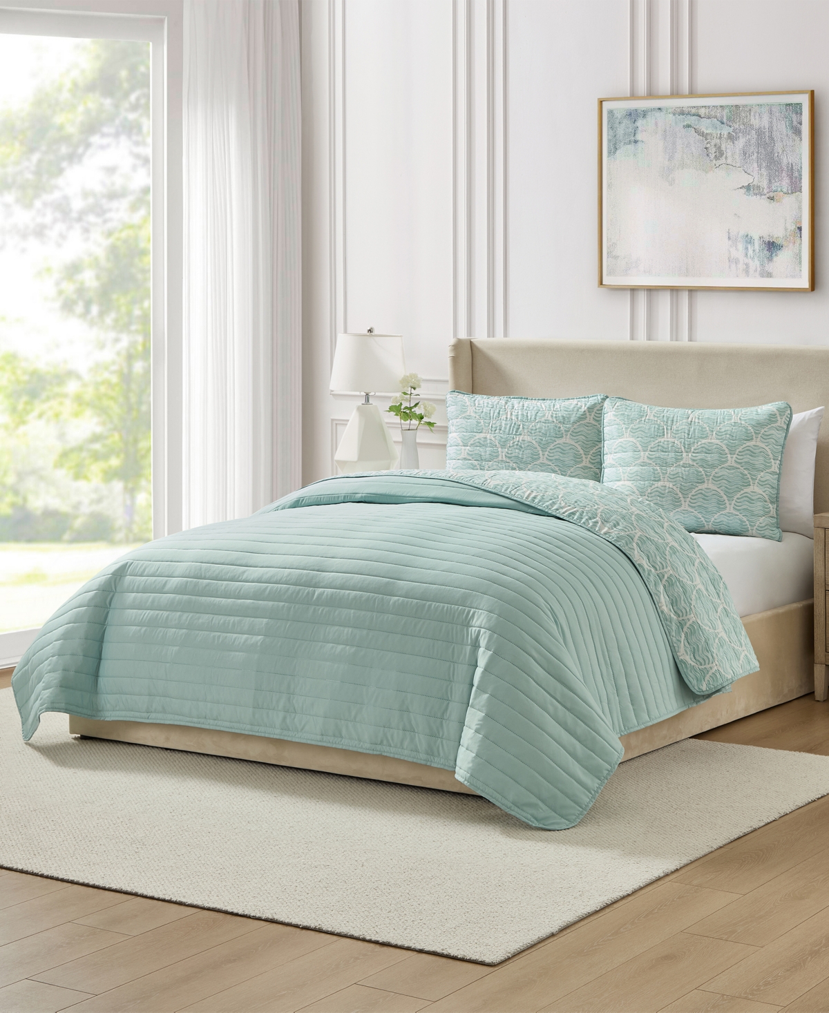 Seventh Studio Waves Coastal 2-Piece Quilt Set, Twin