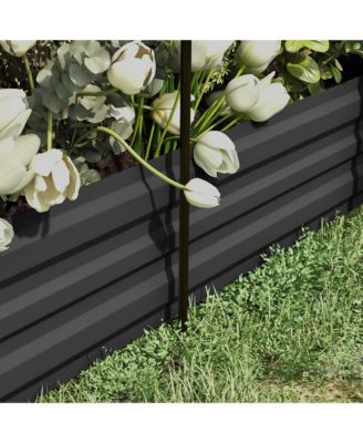 Galvanized Raised Garden Bed with Crop Cage & Shade Cloth,