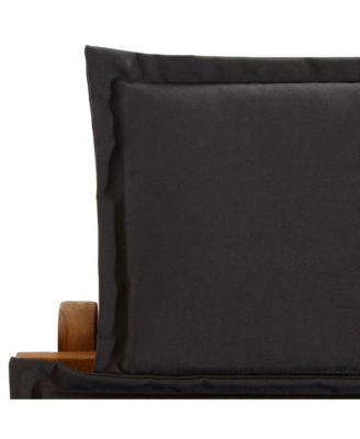 Sun Lounger Set of 2 Dark grey Solid acacia wood Standard