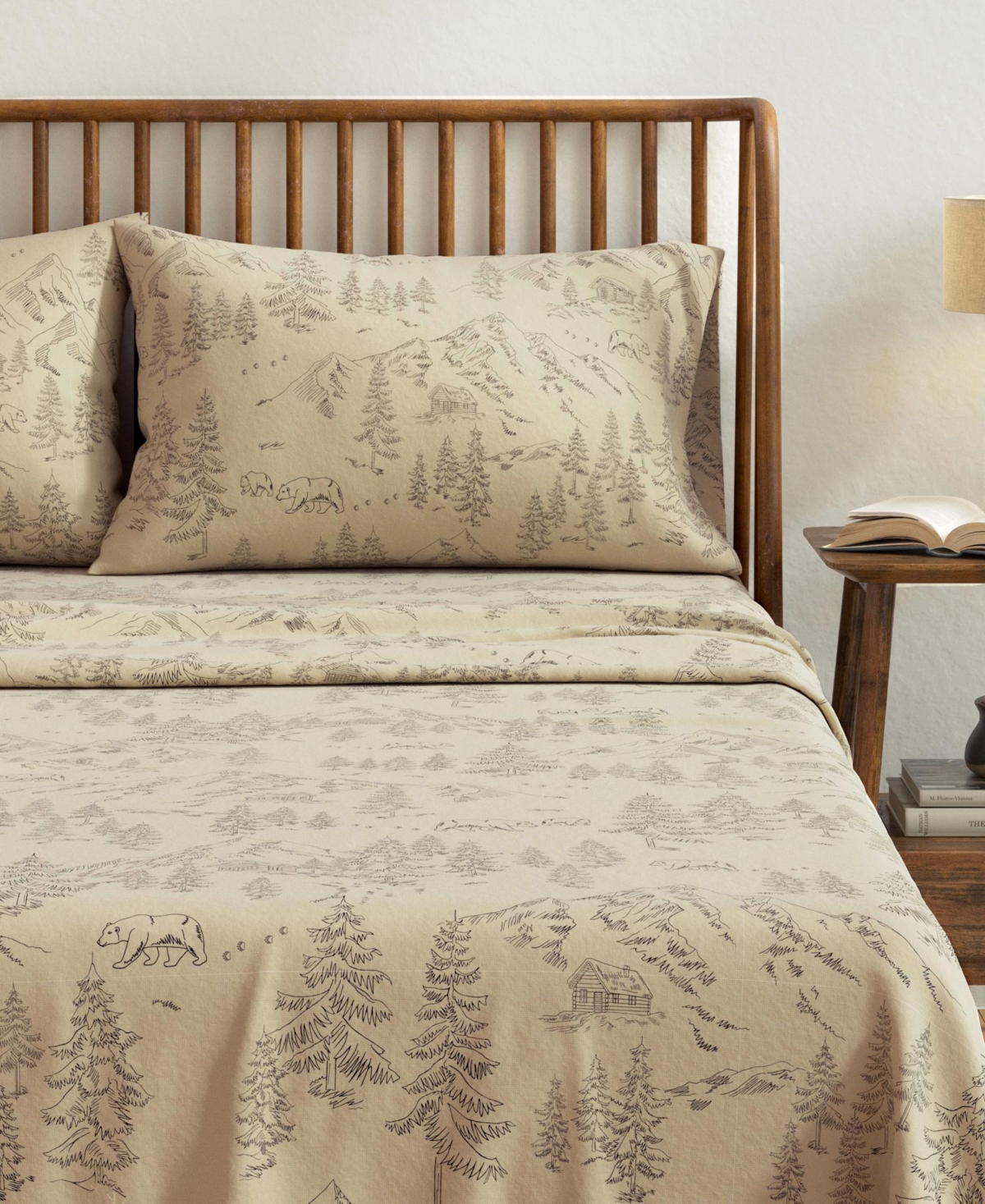 Linery & Co. Ultra-Soft Turkish Cotton Flannel Lodge Print Sheet Set