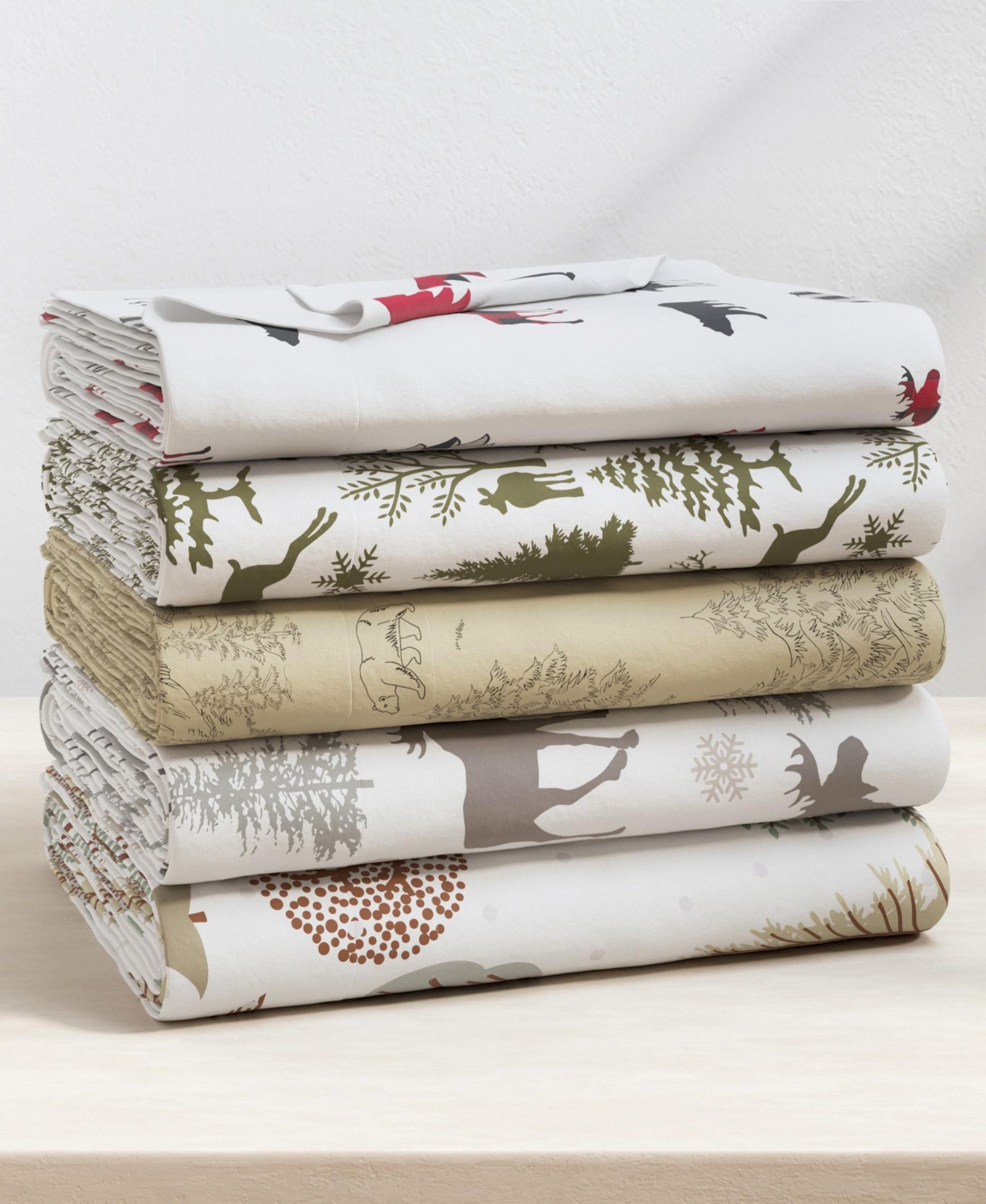 Linery & Co. Ultra-Soft Turkish Cotton Flannel Lodge Print Sheet Set