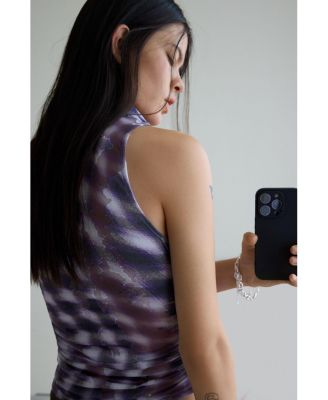 Women's Ruched zipper T-shirt