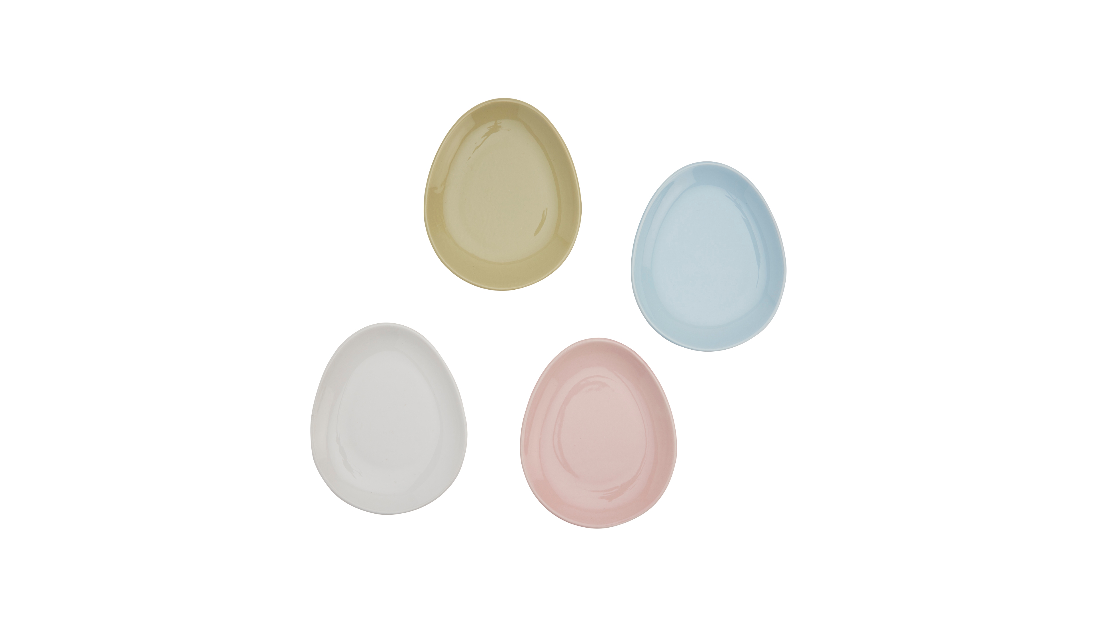 Haven Stoneware Egg Appetizer Plate, Set of 4
