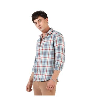 Men's Multicolour Checkered Regular Fit Casual Shirt