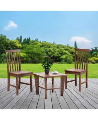 Dining Chair Kitchen Spindle Back Side Chair with Solid Wooden Leg