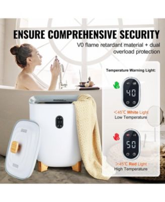 25L Towel Warmer Bucket with Auto Shut-Off, Fits 5 Oversized Towels, Blankets, Clothes & Bathrobes