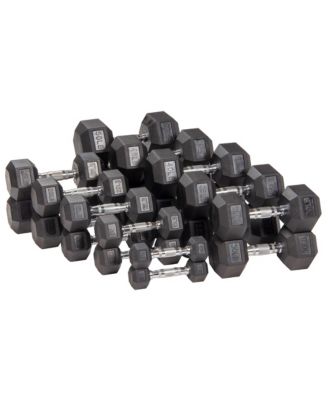 Hex Dumbbells Strength Training Workout Equipment Set, 45 lbs