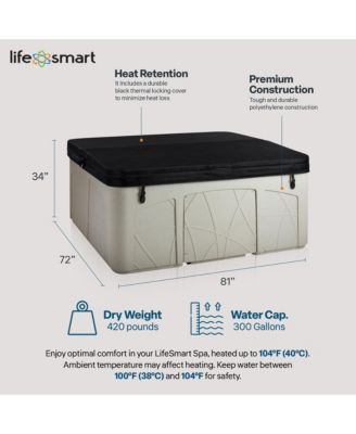 Spas 5 Person Plug and Play 28 Jet LED Outdoor Hot Tub, LS350DX, Sand