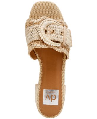 Women's Nillz Buckle Slide Low Block Heel Dress Sandals