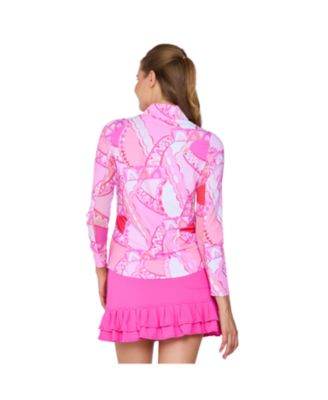 G Lifestyle Women Long Sleeve Mock Neck Top