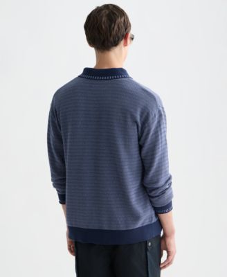 Men's Polo Dropped Shoulder Cardigan