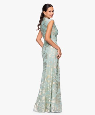 Women's Mock Neck Gown Dress