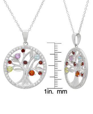 2-Pc. Multi-Stone Pendant Necklace & Earrings Set (2.24 ct. t.w.) in Sterling Silver