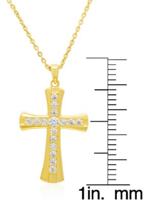 2-Pc. Lab-Grown White Sapphire Pendant Necklace & Earrings Set (4.15 ct. t.w.) in Yellow Gold Plated Sterling Silver