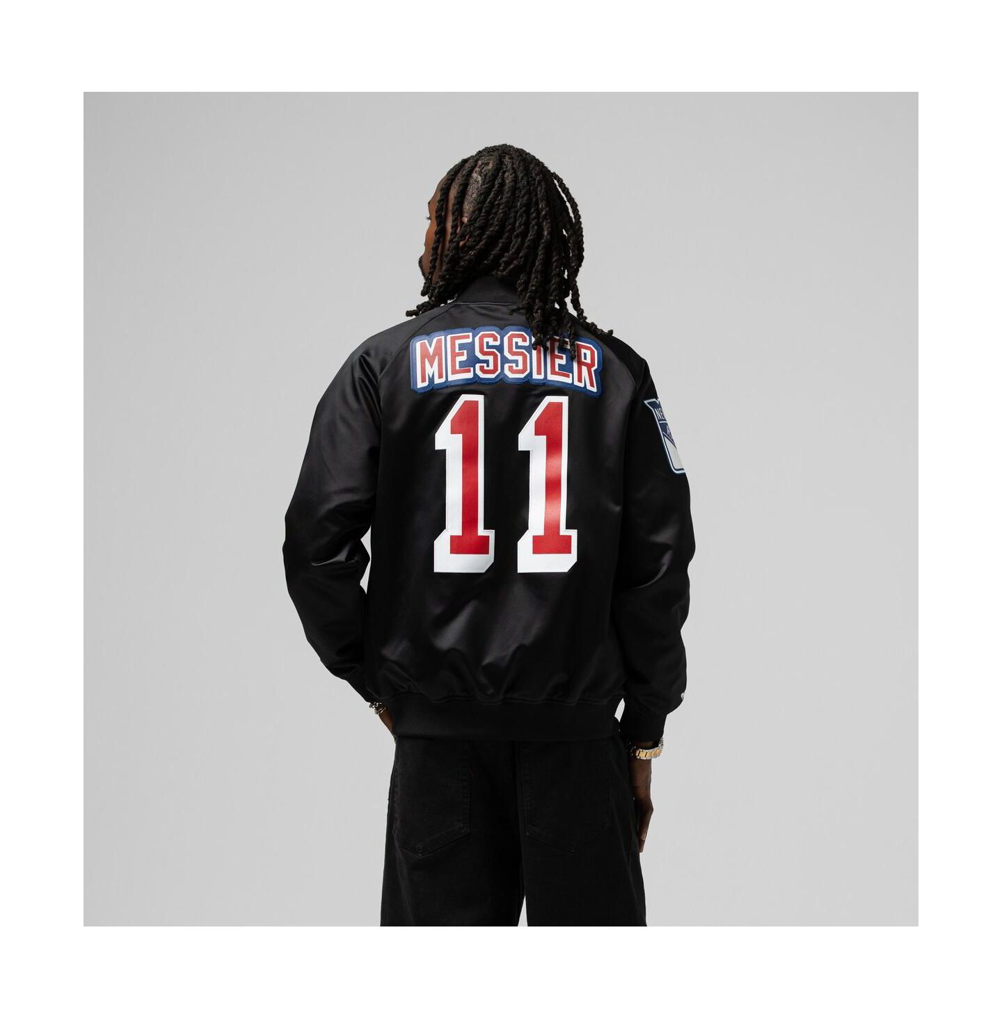 Куртка Mitchell & Ness Mark Messier Black New York Rangers Maxxed Out Full-Zip Satin — фото 2