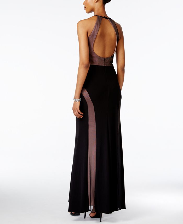 Nightway OpenBack Illusion Halter Gown Macy's