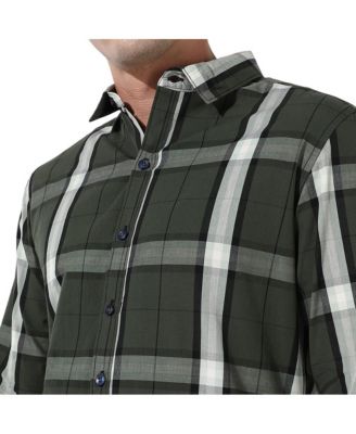 Men's Tartan Plaid Dark Green Shirt.