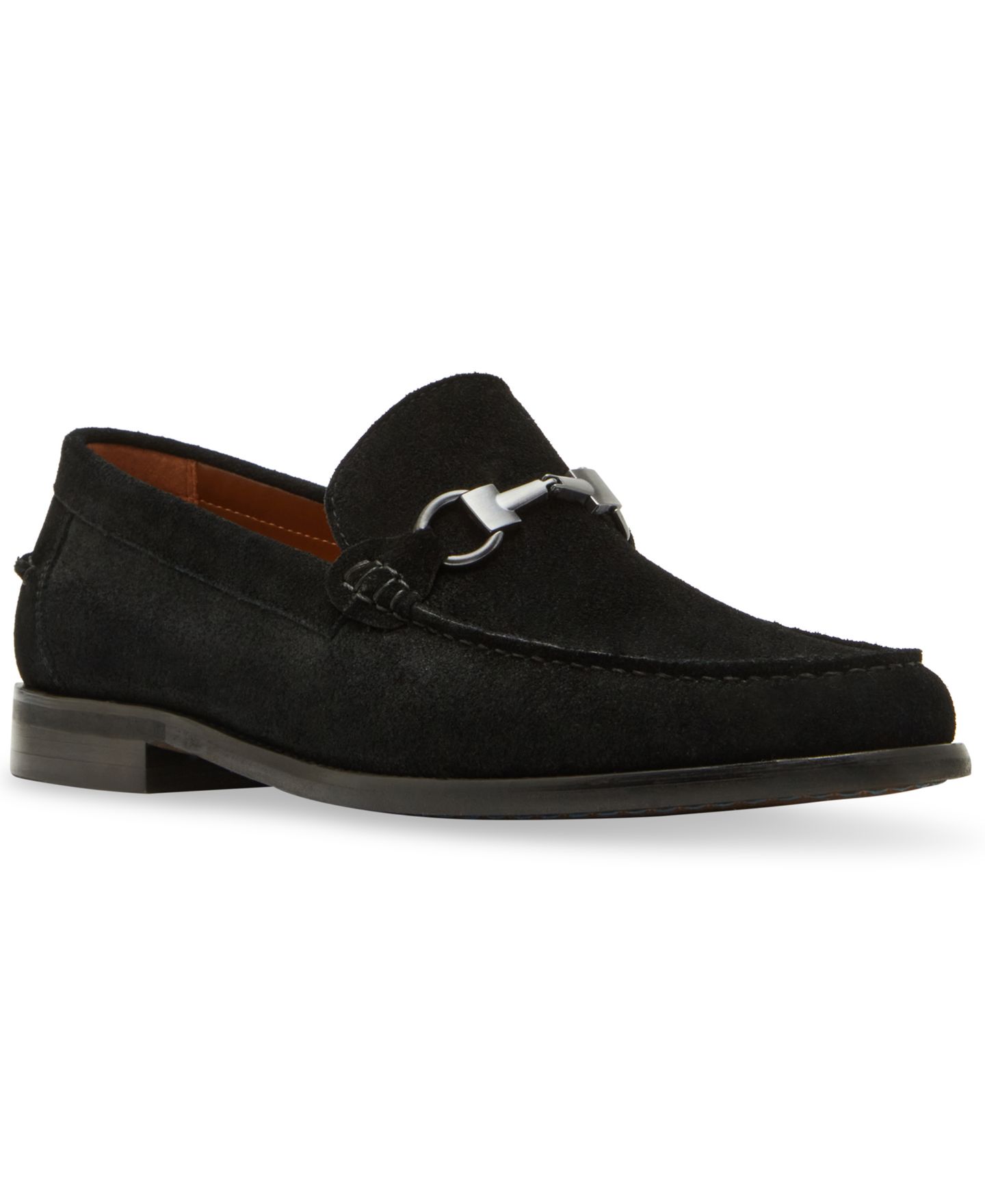 Мужские туфли Steve Madden Arista Suede Bit Loafer, цвет: Чёрный замшевый — фото 1