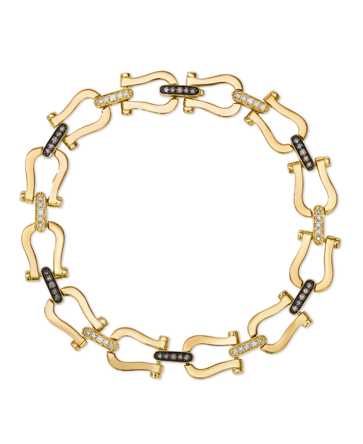 Le Vian Nude Diamond (0.20 Ct. T.w.) And Chocolate Diamond (0.19 Ct. T.w.) Bracelet In 14k Honey Gold In Gold