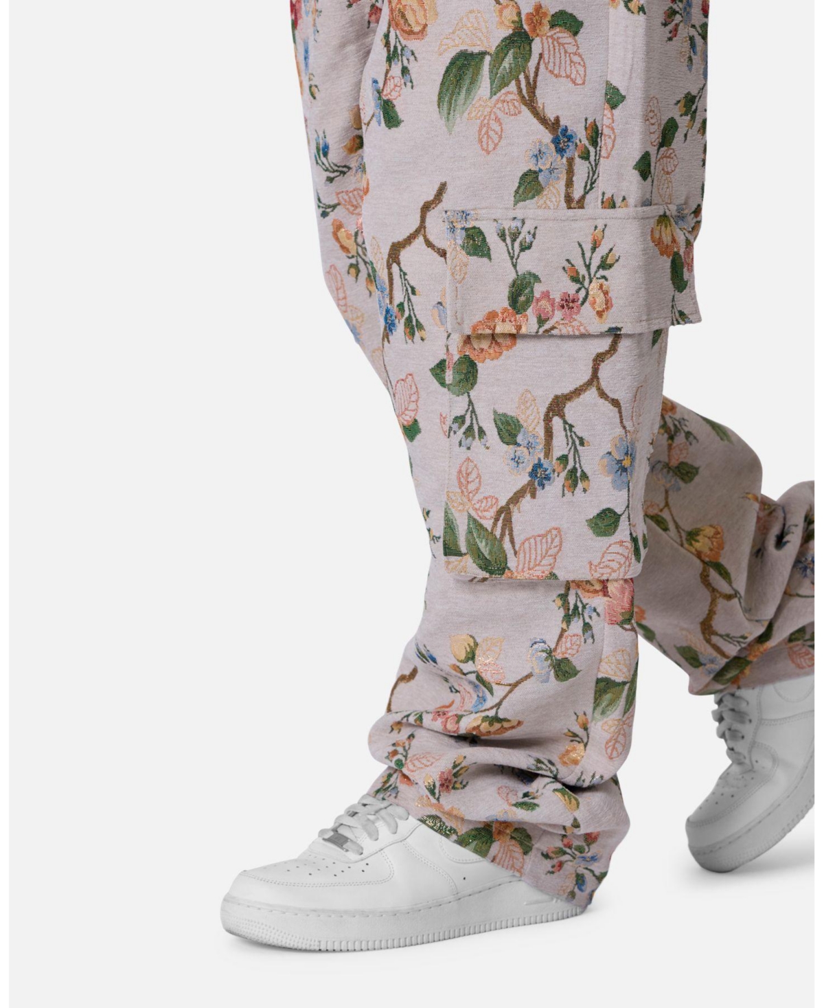 mnml Men's Men'sJacquard Rose Cargo Pants