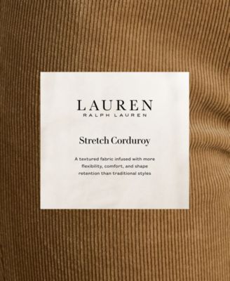 Stretch Corduroy Mid-Rise Straight Pants
