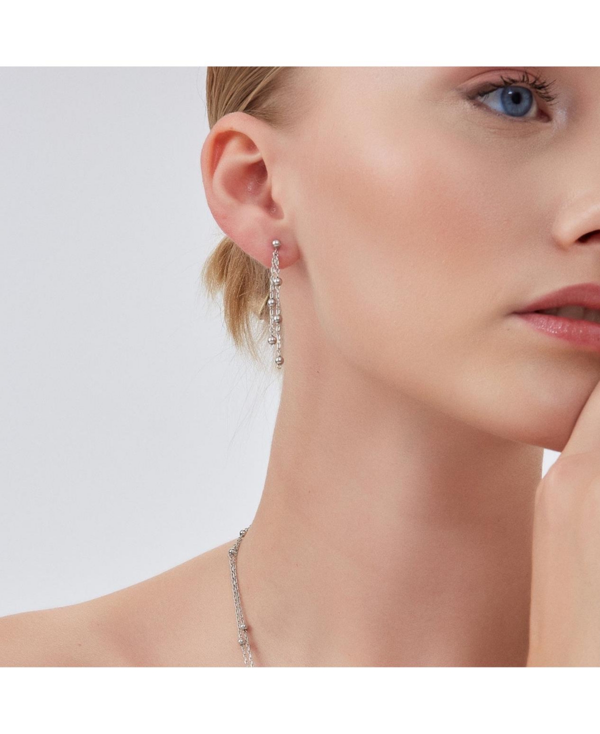 Spero London Women's Dorica Sterling Silver Multi Bead Drop Earring