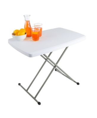 30" Plastic Adjustable Folding Table