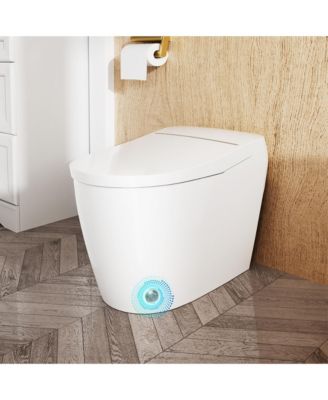 Smart Elongated One-Piece Bathroom Fixture With Heated Seat, Auto Flush Night Light And Deodorizer